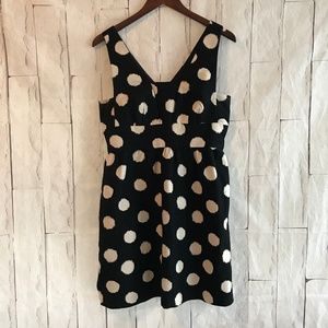 *FLAW* LOFT Petites | 8P | Black Polka Dot Dress